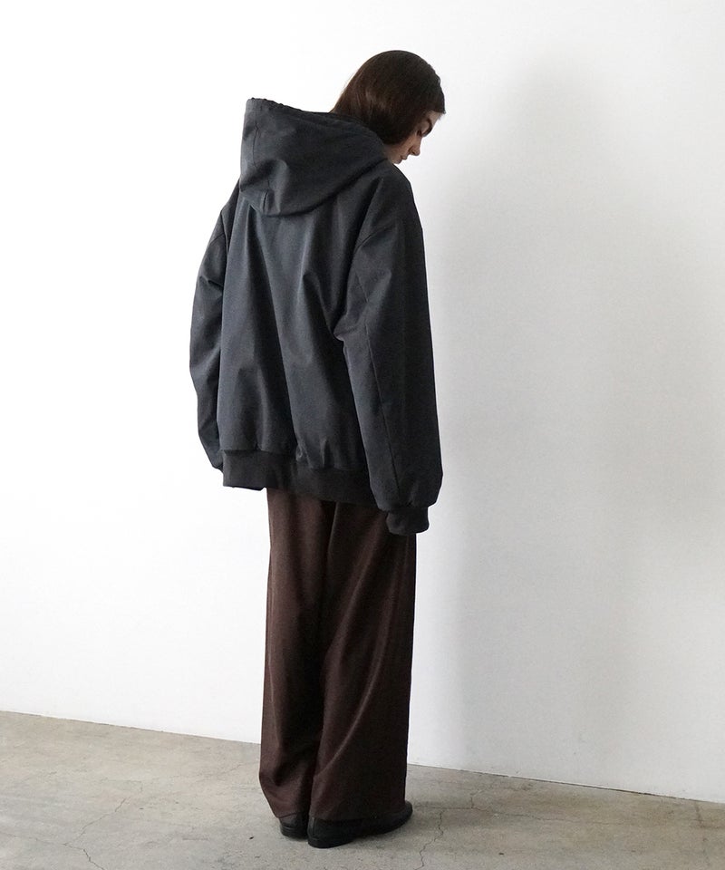 VUm hooded stand collar blouson FINX COTTON /GRAHITE blu-009