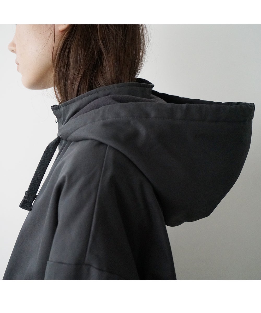 VUm hooded stand collar blouson FINX COTTON /GRAHITE blu-009