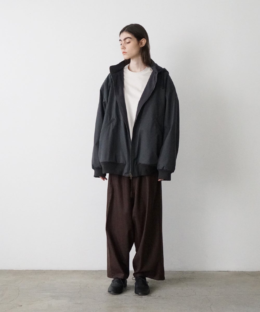VUm hooded stand collar blouson FINX COTTON /GRAHITE blu-009