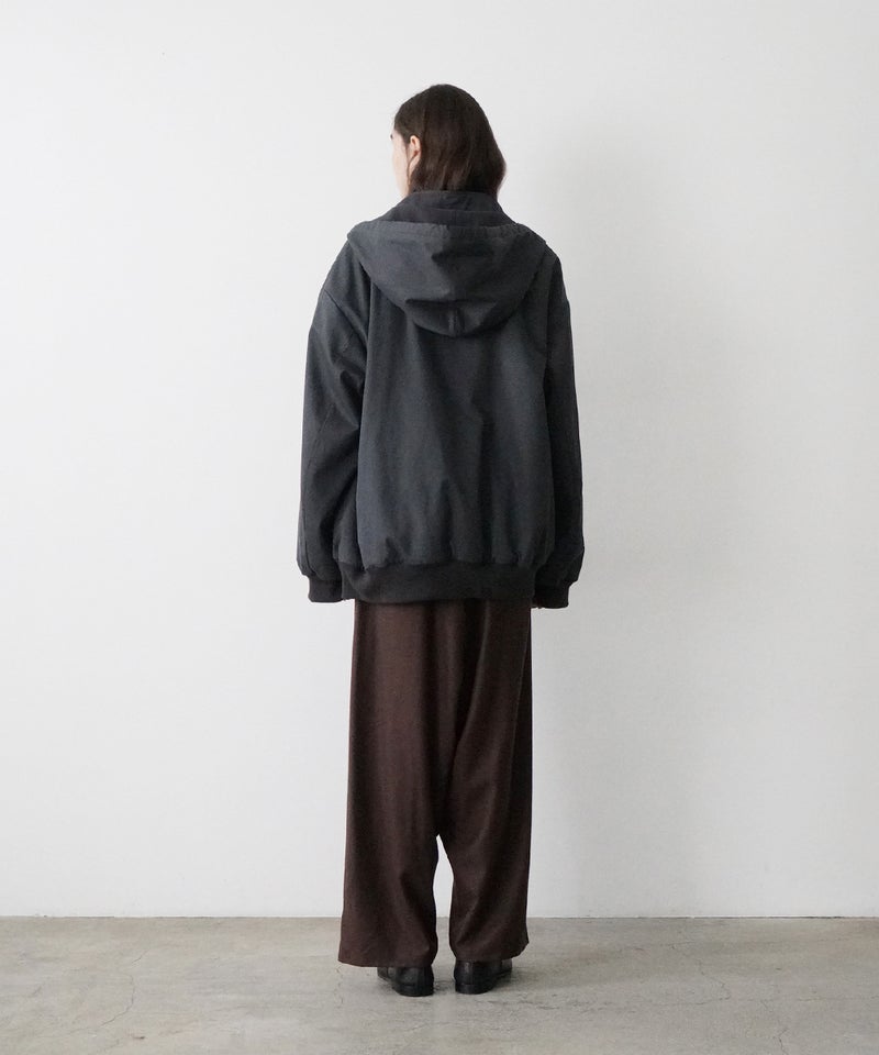 VUm hooded stand collar blouson FINX COTTON /GRAHITE blu-009