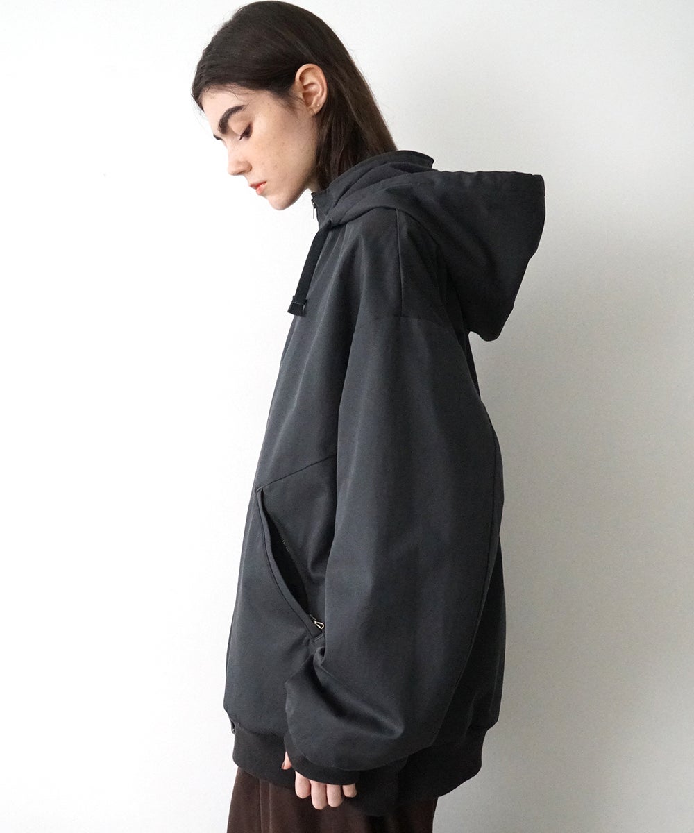 VUm hooded stand collar blouson FINX COTTON /GRAHITE blu-009