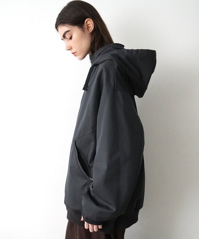 VUm hooded stand collar blouson FINX COTTON /GRAHITE blu-009