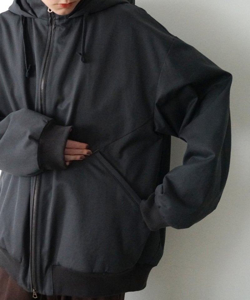 VUm hooded stand collar blouson FINX COTTON /GRAHITE blu-009