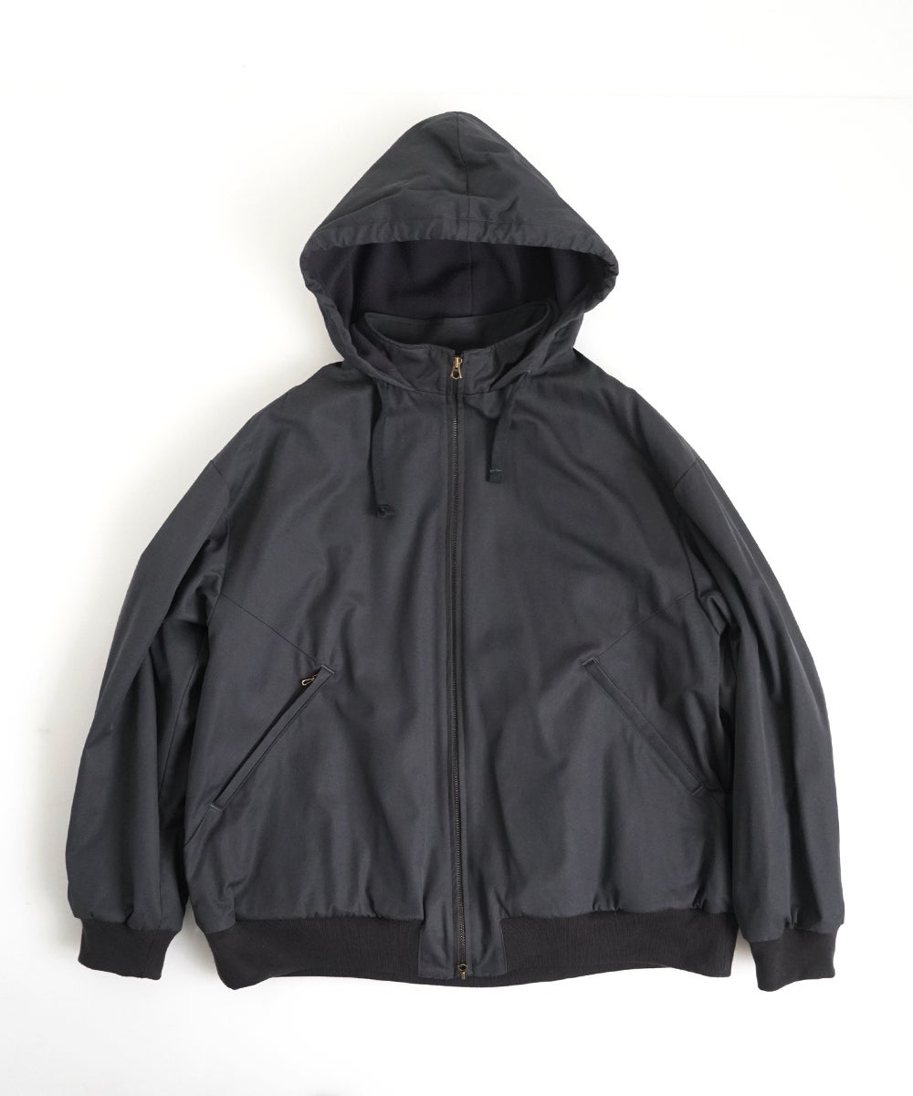 VUm hooded stand collar blouson FINX COTTON /GRAHITE blu-009