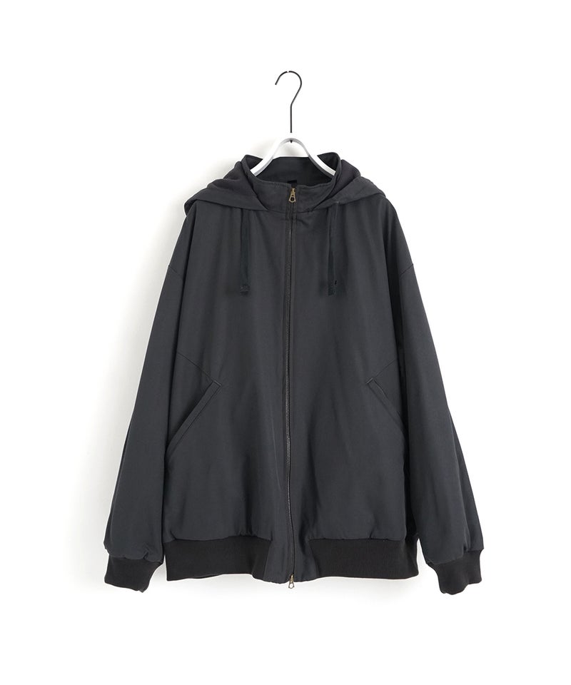 VUm hooded stand collar blouson FINX COTTON /GRAHITE blu-009