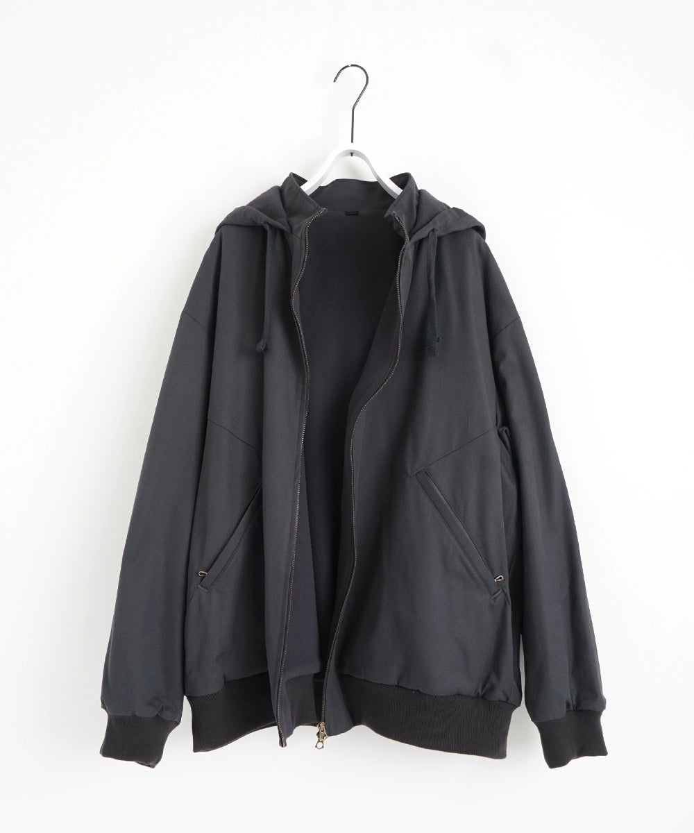 VUm hooded stand collar blouson FINX COTTON /GRAHITE blu-009