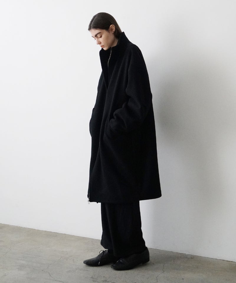 VUm stand collar flight coat MELTON WOOL / BLACK] vu-cot-004