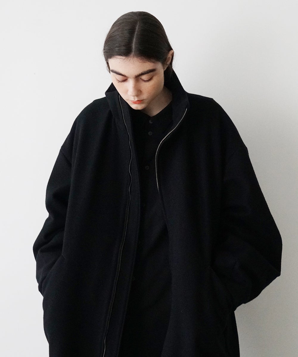 VUm stand collar flight coat MELTON WOOL / BLACK] vu-cot-004