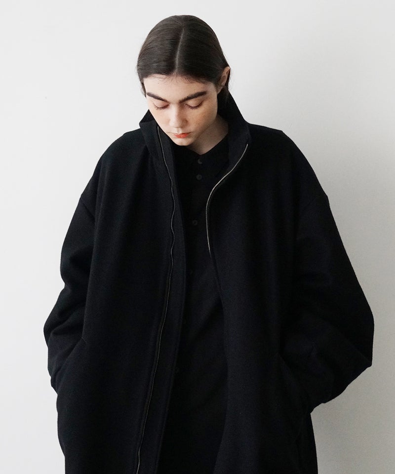 VUm stand collar flight coat MELTON WOOL / BLACK] vu-cot-004
