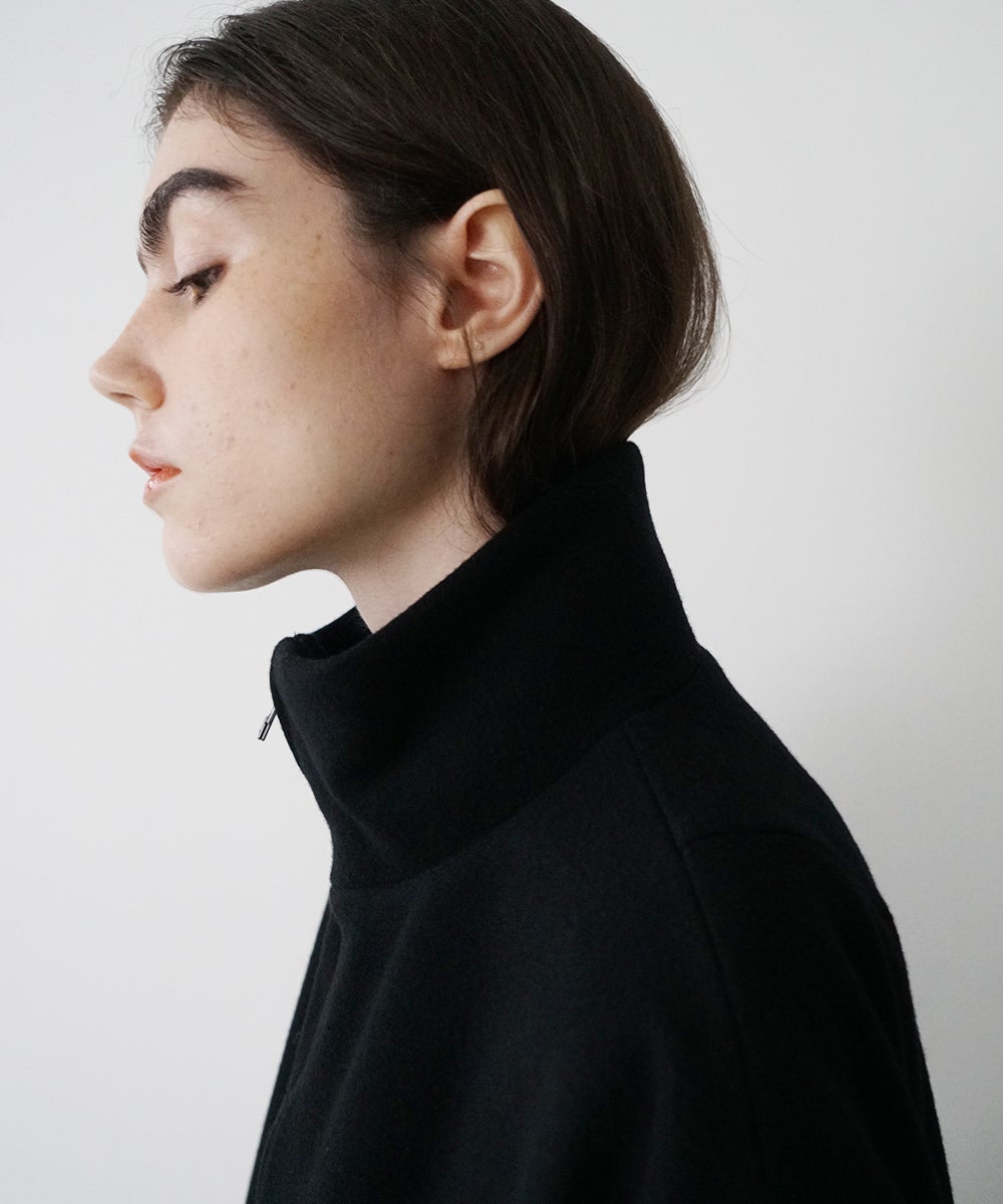 VUm stand collar flight coat MELTON WOOL / BLACK] vu-cot-004