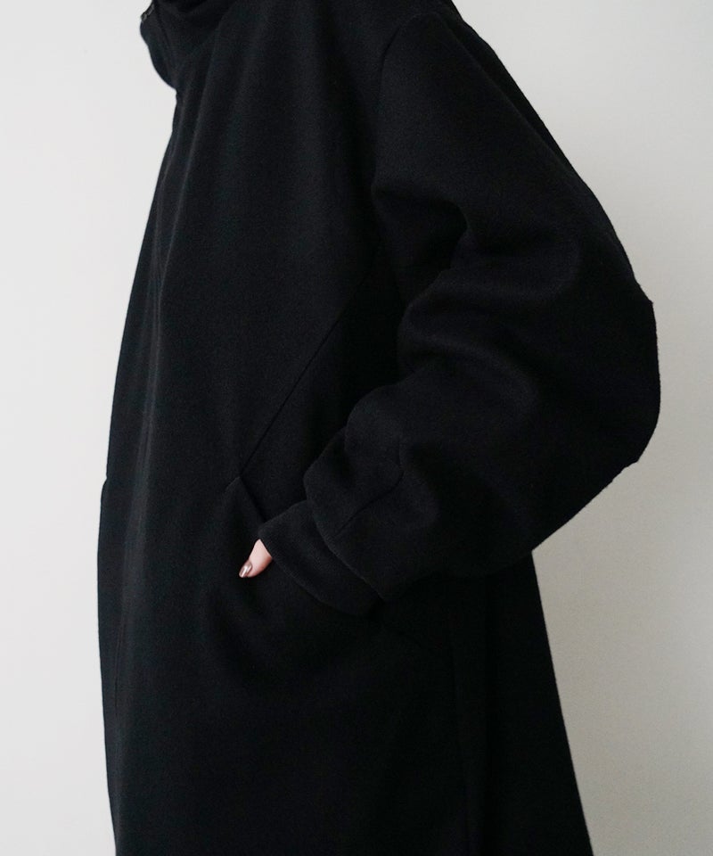 VUm stand collar flight coat MELTON WOOL / BLACK] vu-cot-004
