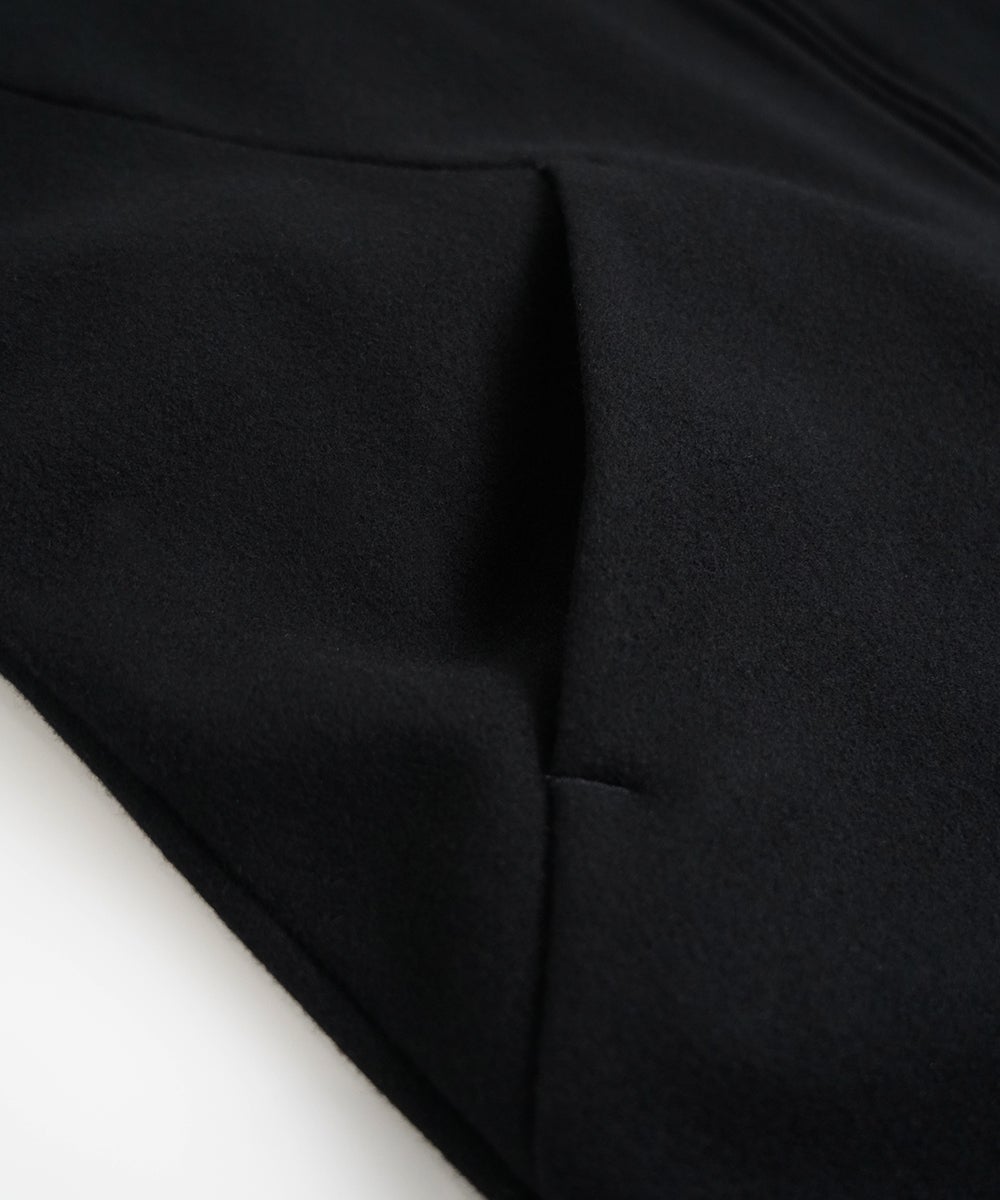 VUm stand collar flight coat MELTON WOOL / BLACK] vu-cot-004