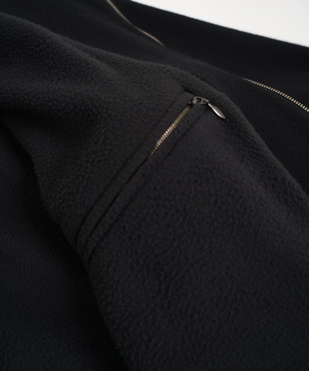 VUm stand collar flight coat MELTON WOOL / BLACK] vu-cot-004