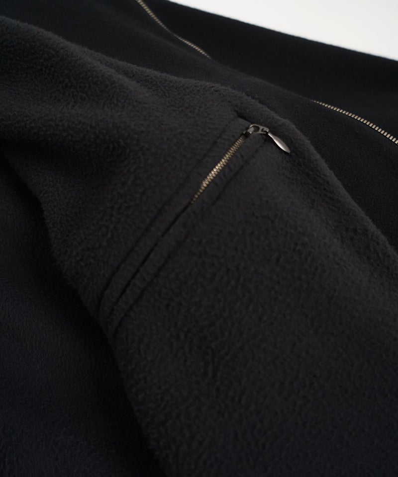 VUm stand collar flight coat MELTON WOOL / BLACK] vu-cot-004