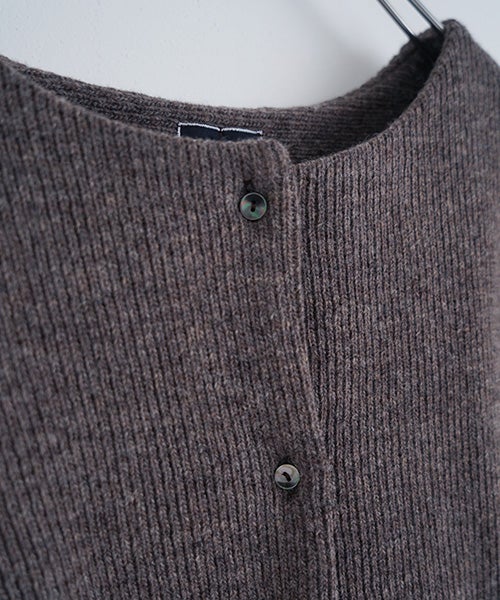  Mochiモチlib knit vest [ma26kn-02/dark mocha]