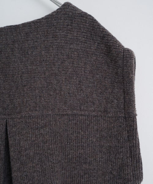  Mochiモチlib knit vest [ma26kn-02/dark mocha]