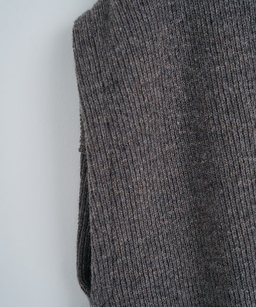  Mochiモチlib knit vest [ma26kn-02/dark mocha]