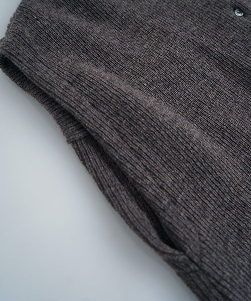  Mochiモチlib knit vest [ma26kn-02/dark mocha]