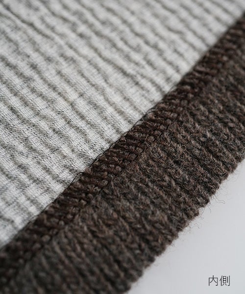  Mochiモチlib knit vest [ma26kn-02/dark mocha]