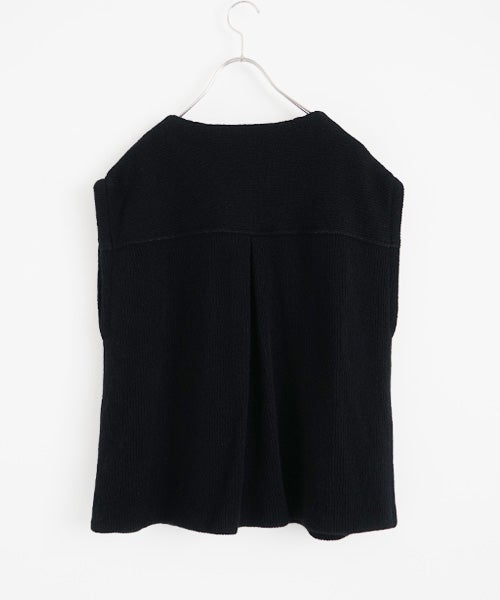  Mochiモチlib knit vest [ma26kn-02/black]