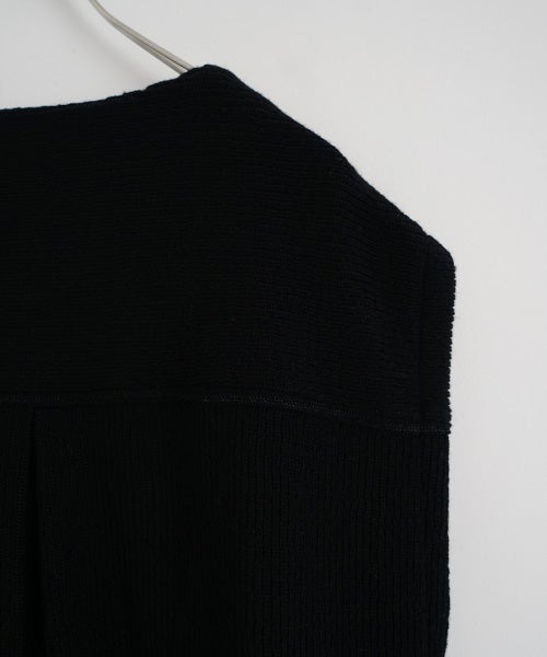  Mochiモチlib knit vest [ma26kn-02/black]