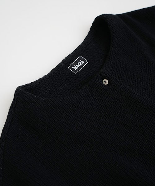  Mochiモチlib knit vest [ma26kn-02/black]
