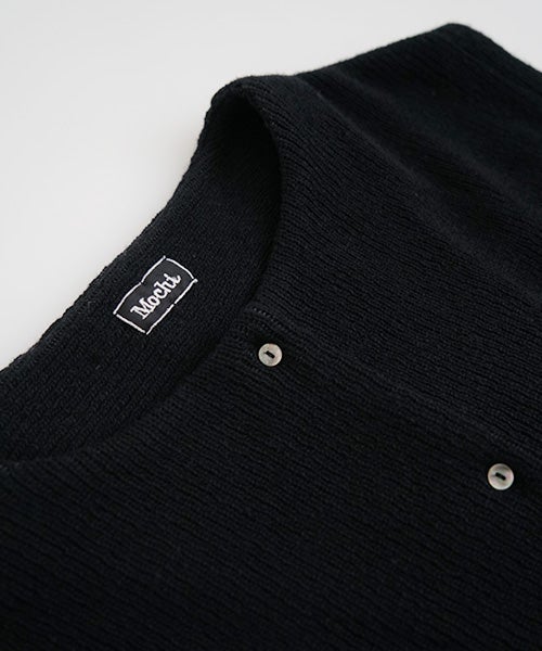  Mochiモチlib knit vest [ma26kn-02/black]