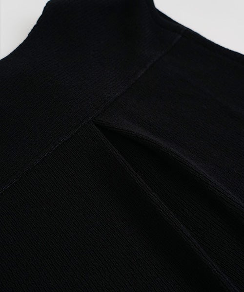  Mochiモチlib knit vest [ma26kn-02/black]