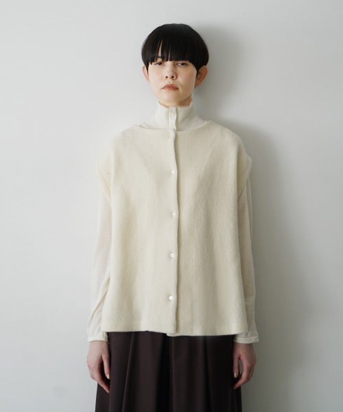 Mochiモチlib knit vest [ma26kn-02/off white]
