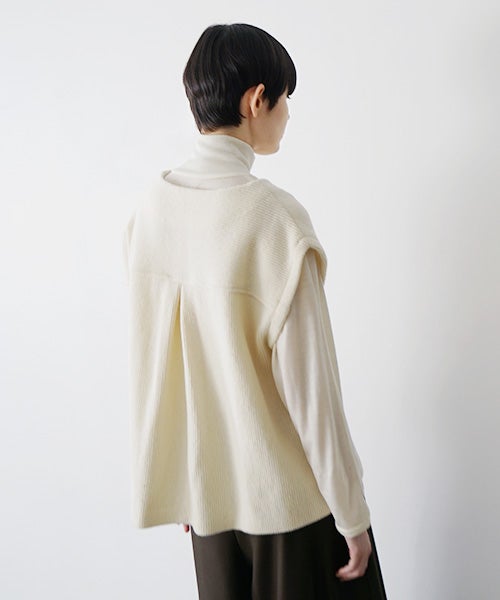 Mochiモチlib knit vest [ma26kn-02/off white]