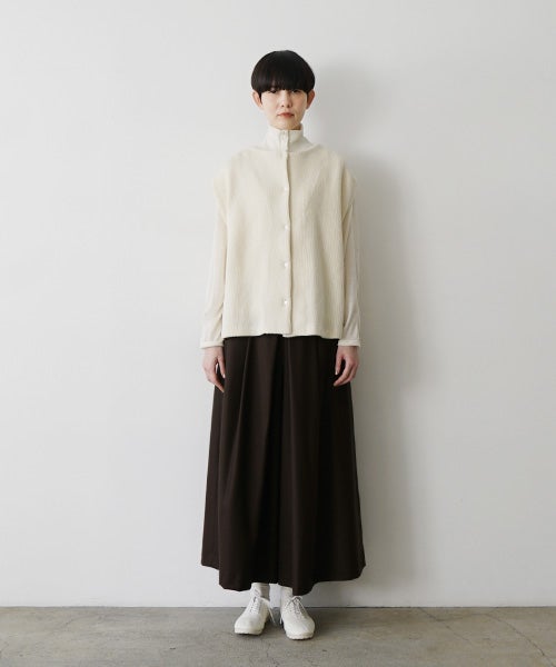 Mochiモチlib knit vest [ma26kn-02/off white]