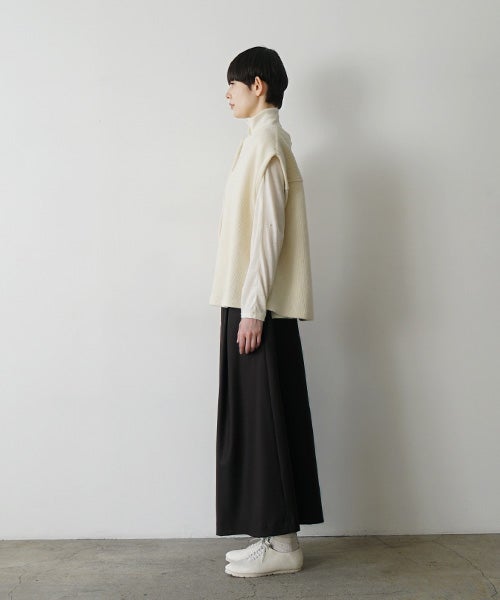 Mochiモチlib knit vest [ma26kn-02/off white]