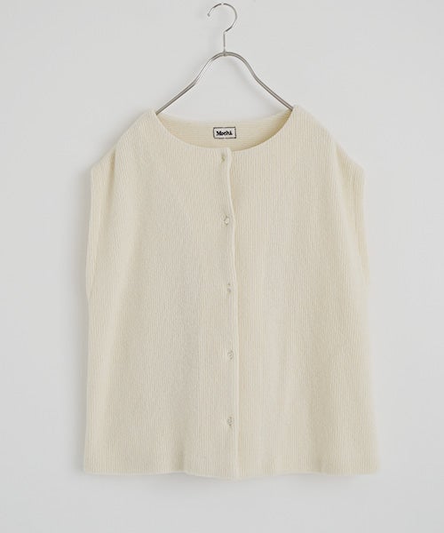 Mochiモチlib knit vest [ma26kn-02/off white]
