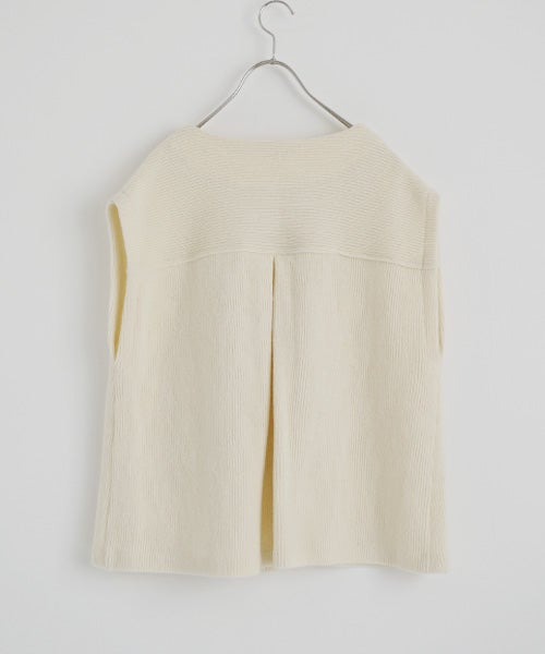 Mochiモチlib knit vest [ma26kn-02/off white]