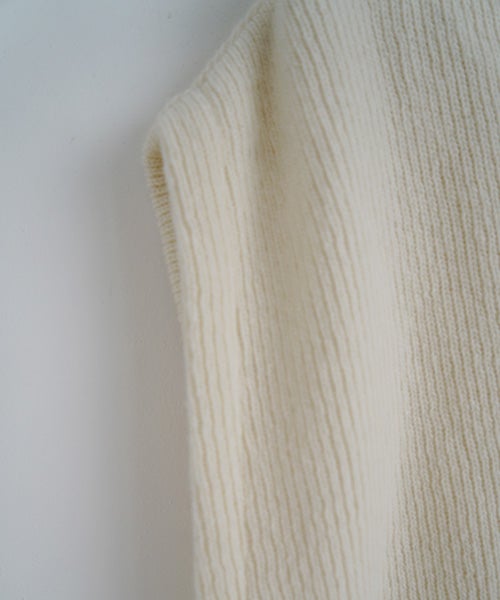 Mochiモチlib knit vest [ma26kn-02/off white]