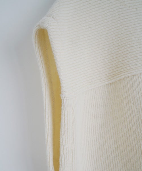 Mochiモチlib knit vest [ma26kn-02/off white]