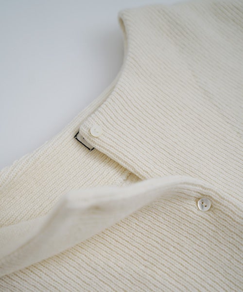 Mochiモチlib knit vest [ma26kn-02/off white]