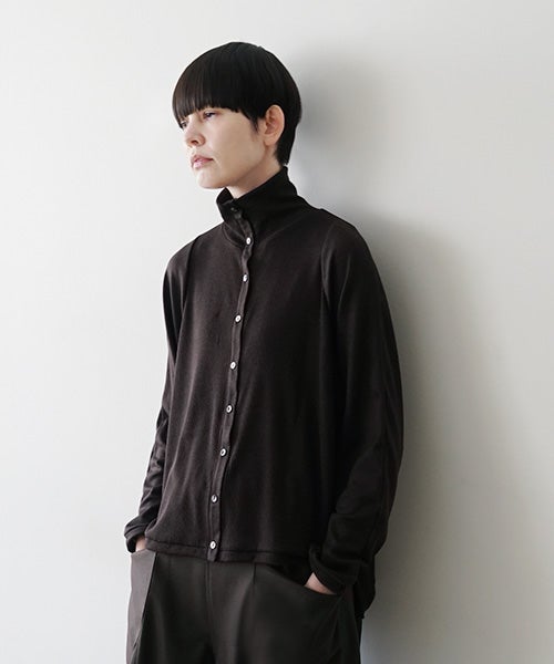  Mochiモチfront lib knit [dark mocha/ma26-kn-01 ] 