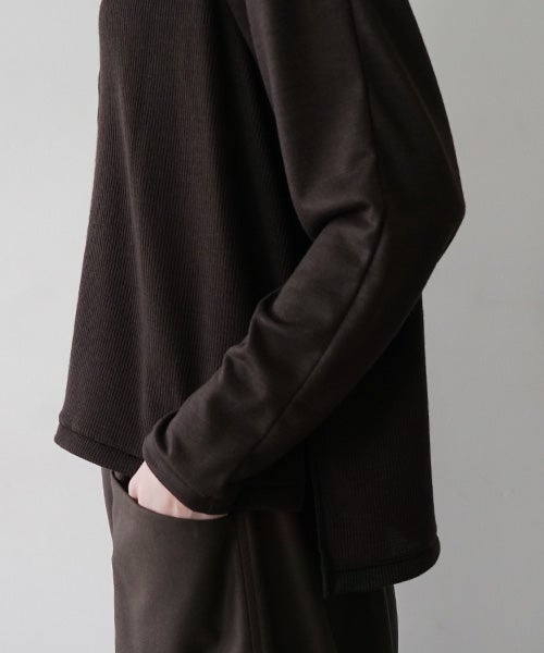  Mochiモチfront lib knit [dark mocha/ma26-kn-01 ] 