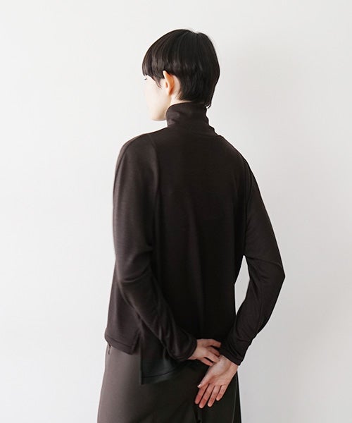  Mochiモチfront lib knit [dark mocha/ma26-kn-01 ] 