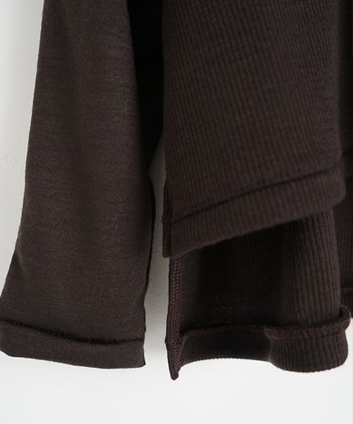  Mochiモチfront lib knit [dark mocha/ma26-kn-01 ] 