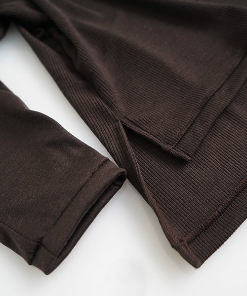  Mochiモチfront lib knit [dark mocha/ma26-kn-01 ] 