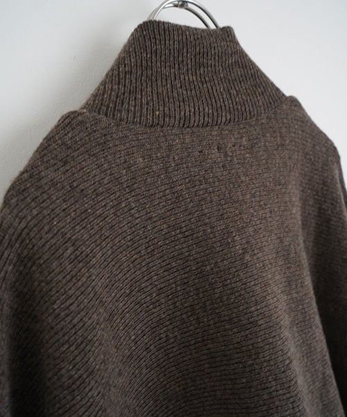 Mochiモチrib knit cardigan [dark mocha/ma26-kn-03] 