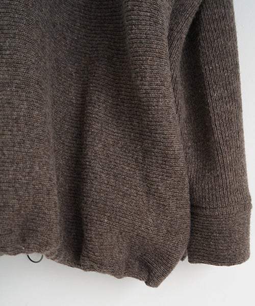Mochiモチrib knit cardigan [dark mocha/ma26-kn-03] 