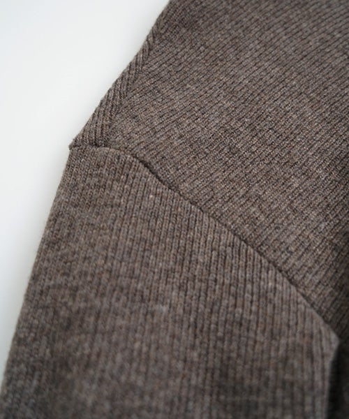 Mochiモチrib knit cardigan [dark mocha/ma26-kn-03] 