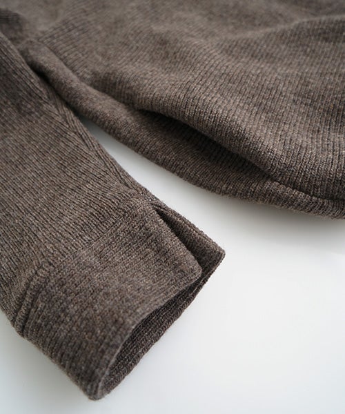 Mochiモチrib knit cardigan [dark mocha/ma26-kn-03] 