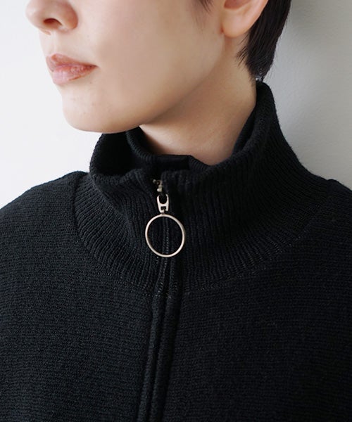  Mochiモチrib knit cardigan [black/ma26-kn-03]
