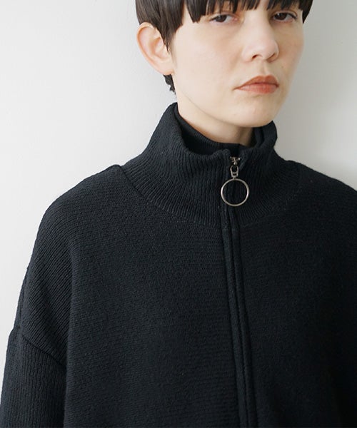  Mochiモチrib knit cardigan [black/ma26-kn-03]
