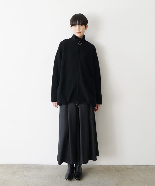  Mochiモチrib knit cardigan [black/ma26-kn-03]