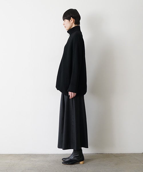  Mochiモチrib knit cardigan [black/ma26-kn-03]